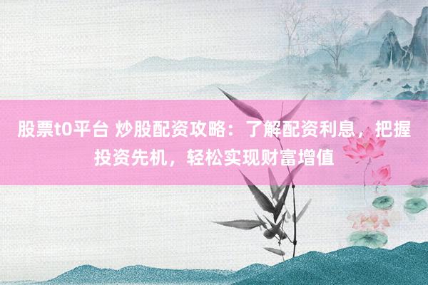 股票t0平台 炒股配资攻略：了解配资利息，把握投资先机，轻松实现财富增值