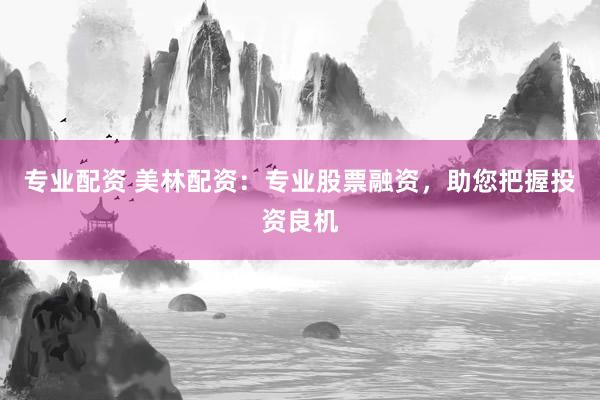 专业配资 美林配资：专业股票融资，助您把握投资良机