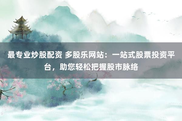 最专业炒股配资 多股乐网站：一站式股票投资平台，助您轻松把握股市脉络