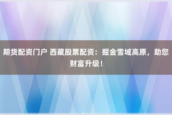 期货配资门户 西藏股票配资：掘金雪域高原，助您财富升级！