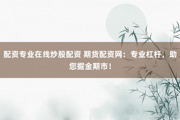 配资专业在线炒股配资 期货配资网：专业杠杆，助您掘金期市！